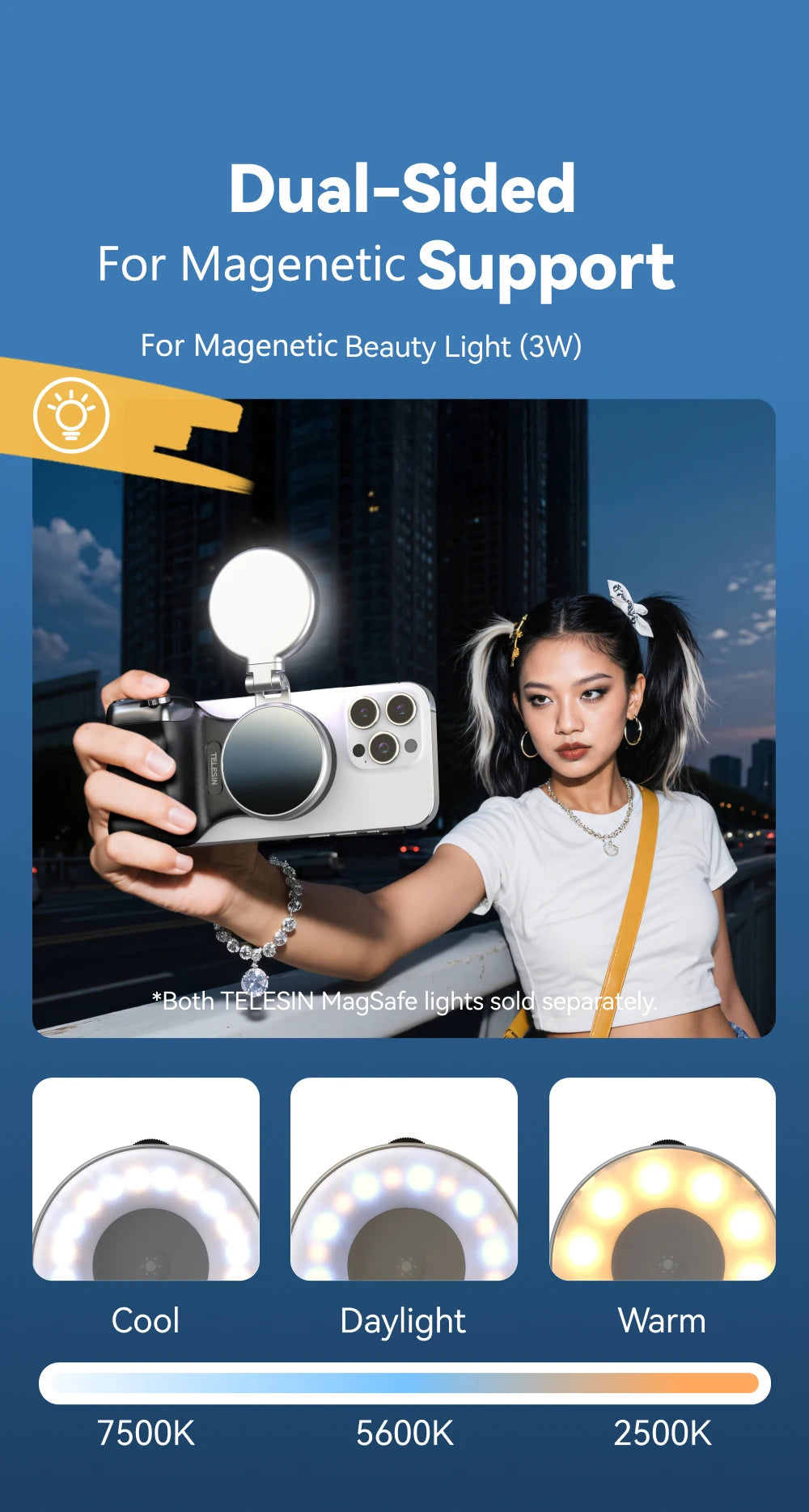 Magnetic Phone Camera Hand Grip