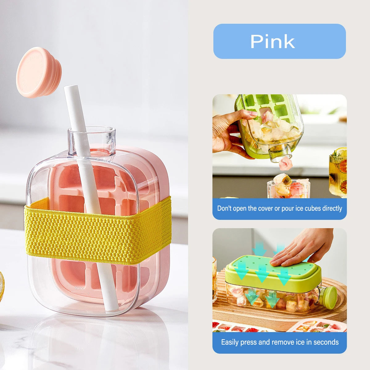 Ice Cube Maker Water Bottle