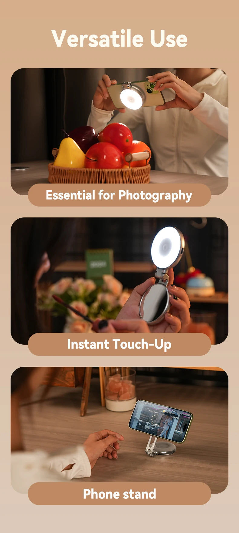 Magnetic Phone Camera Hand Grip