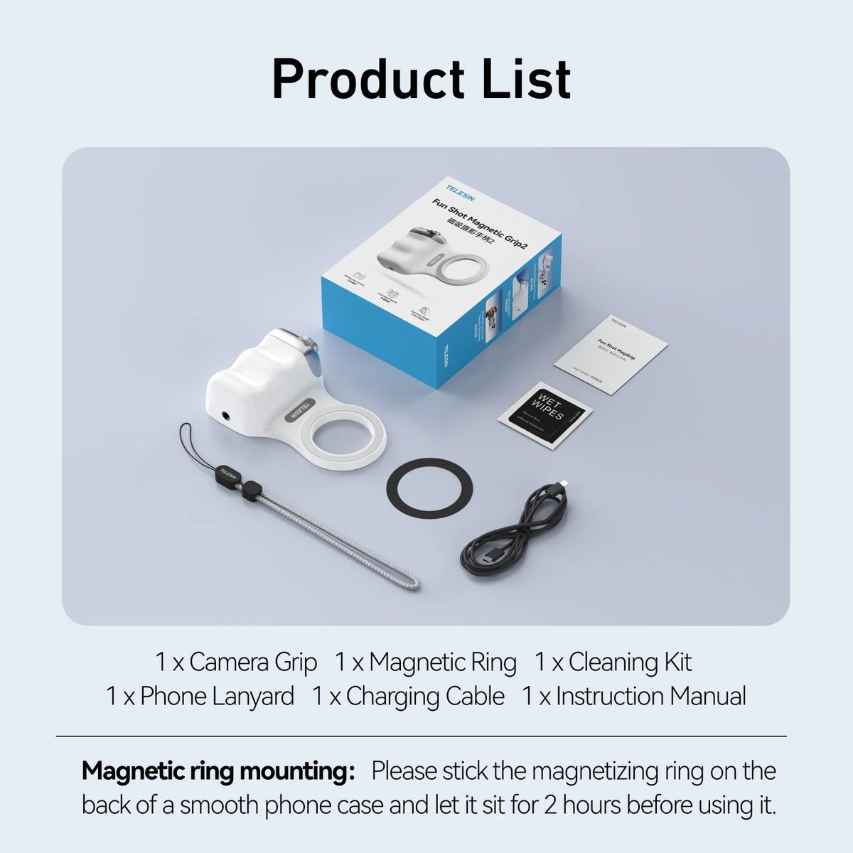 Magnetic Phone Camera Hand Grip