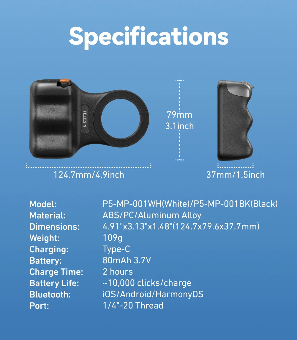 Magnetic Phone Camera Hand Grip
