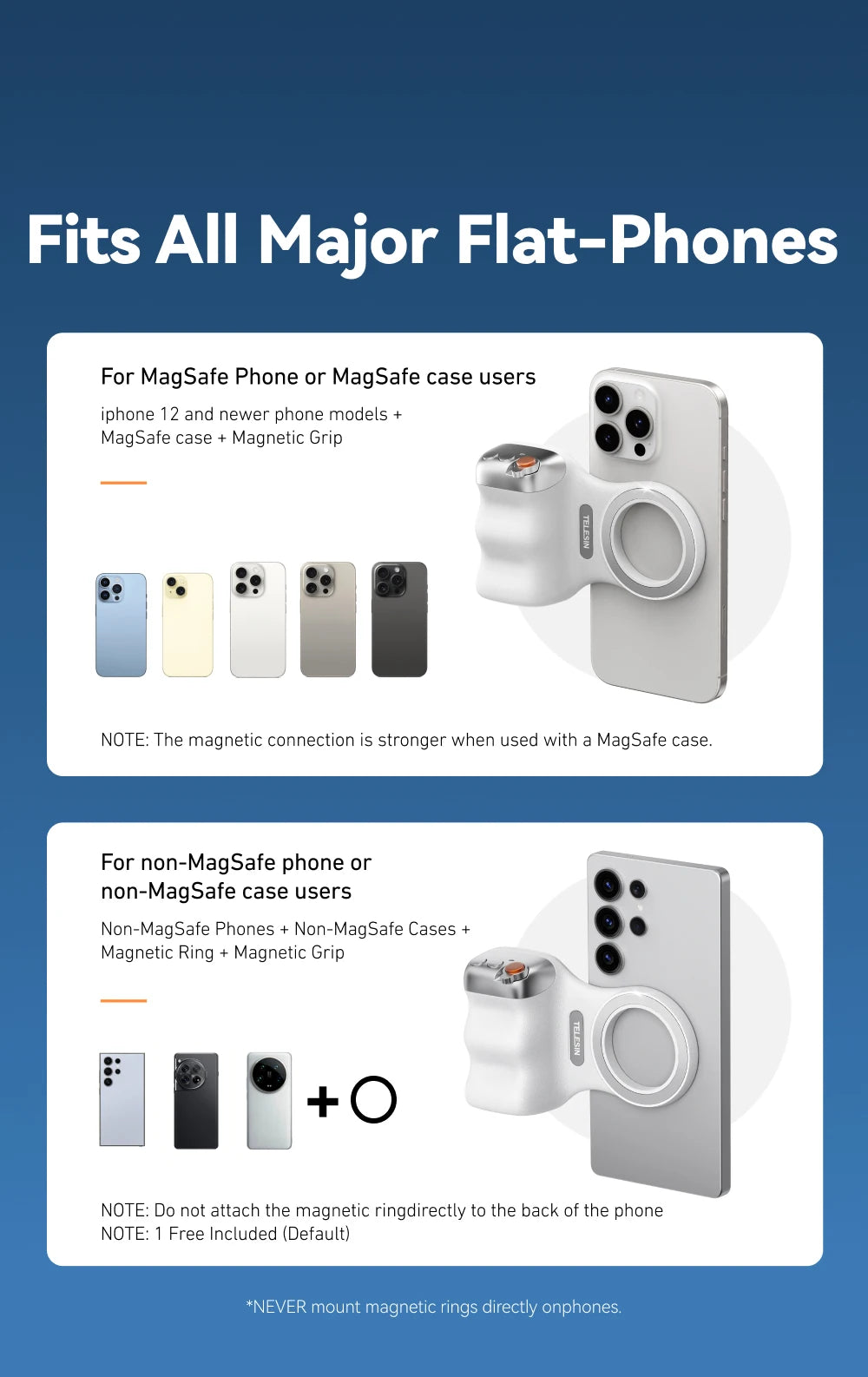 Magnetic Phone Camera Hand Grip