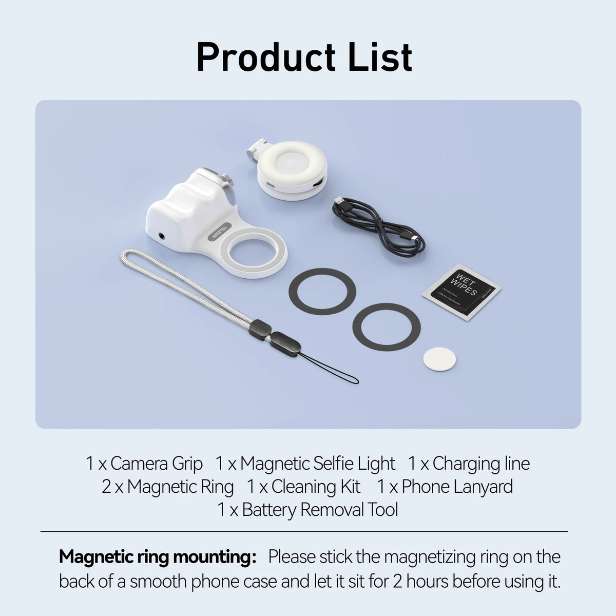 Magnetic Phone Camera Hand Grip
