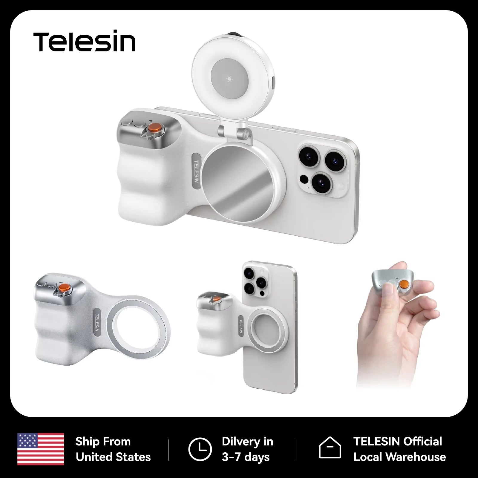 Magnetic Phone Camera Hand Grip