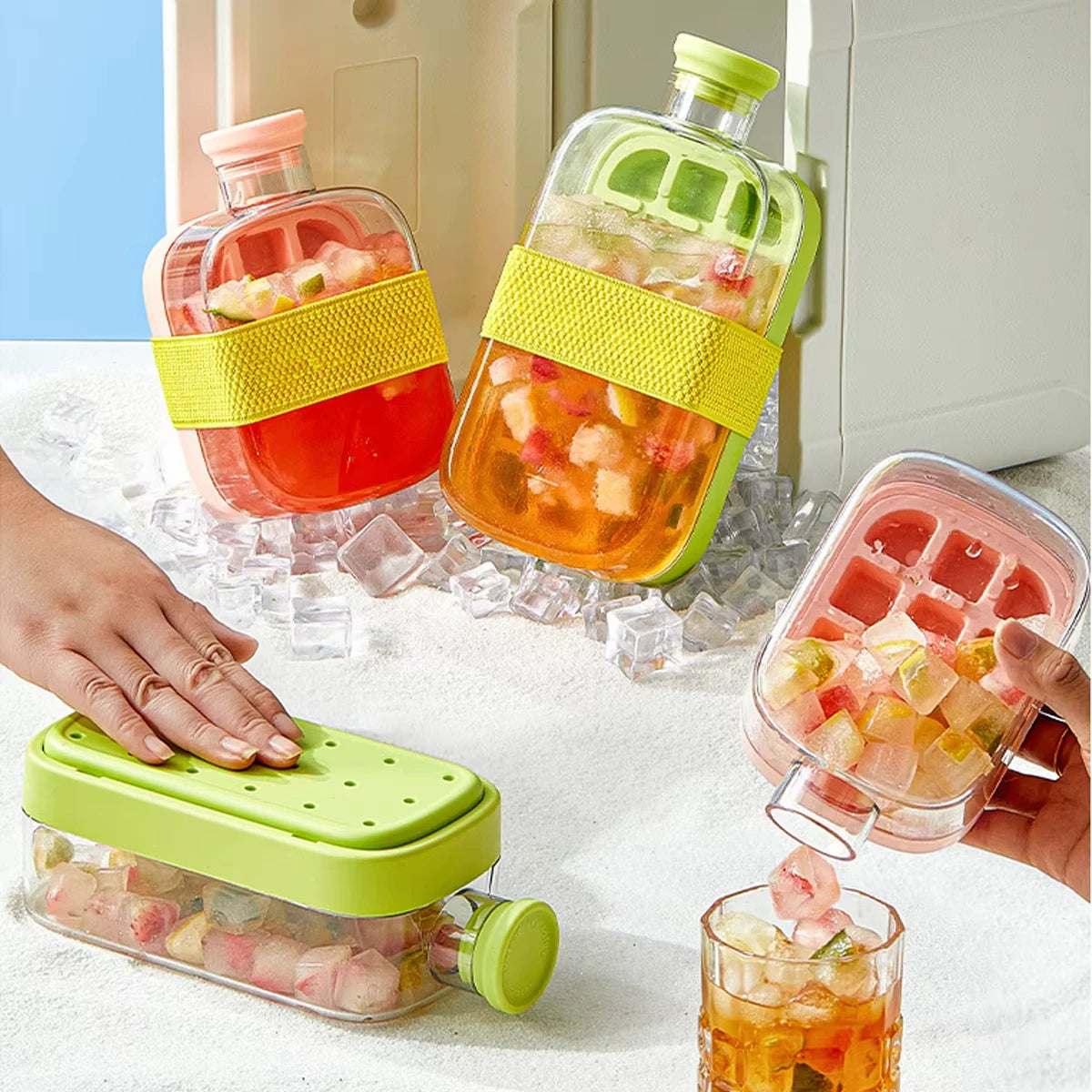 Ice Cube Maker Water Bottle