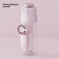 Portable spray fan water bottle