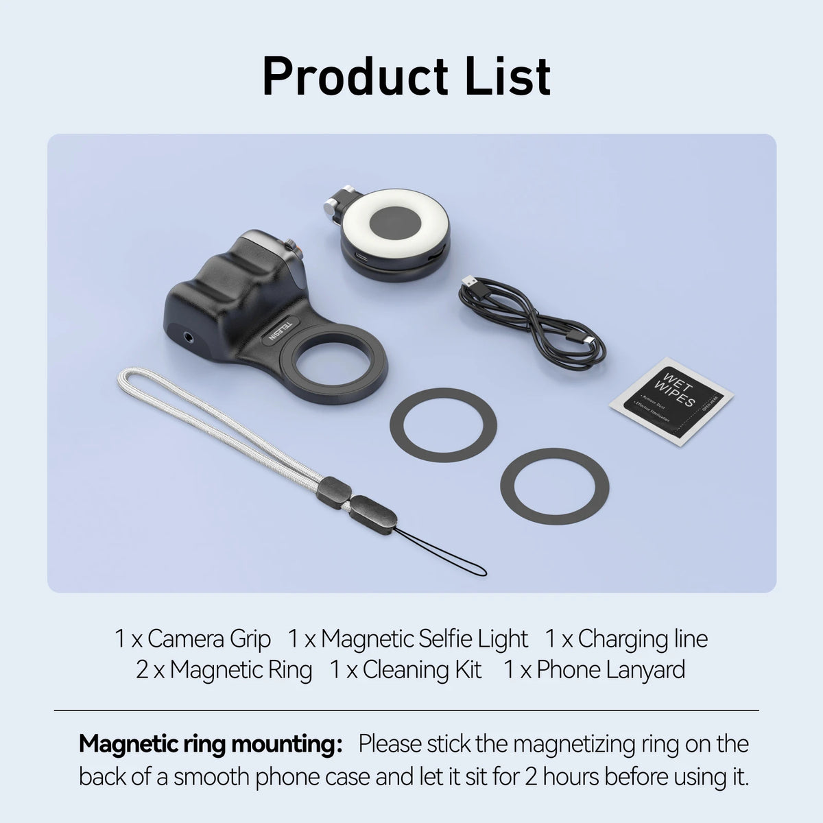 Magnetic Phone Camera Hand Grip